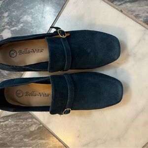 Bella Vita Men's Dark Teal Suede Heels